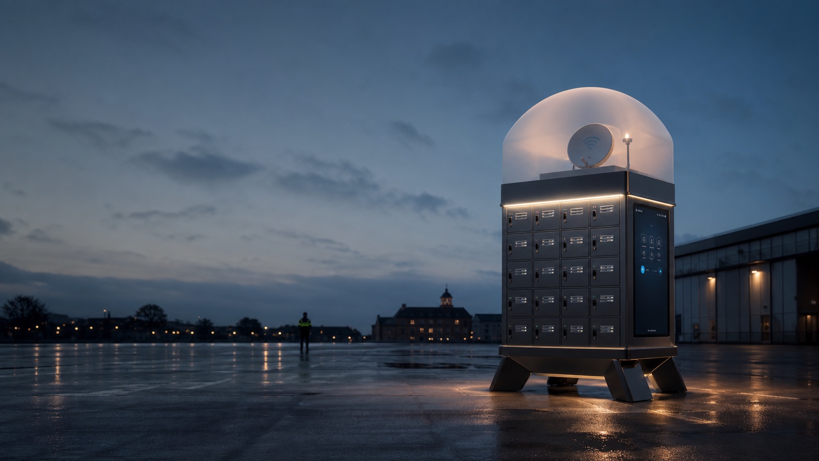 Conterbase Smart Generator Modul C2 deployed as a public power and connectivity point
